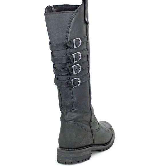 Harley-Davidson® Women's Josi Black Leather Motorcycle Boots. D87038: Size 9 M - Picture 3 of 11